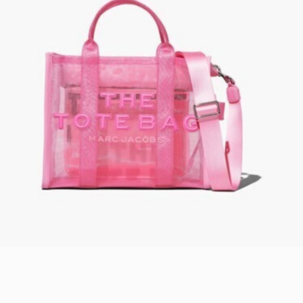 Sale Marc Jacobs Tote Bag Pink Tote Bag In Very E.U.C With Dustbag Medium Size